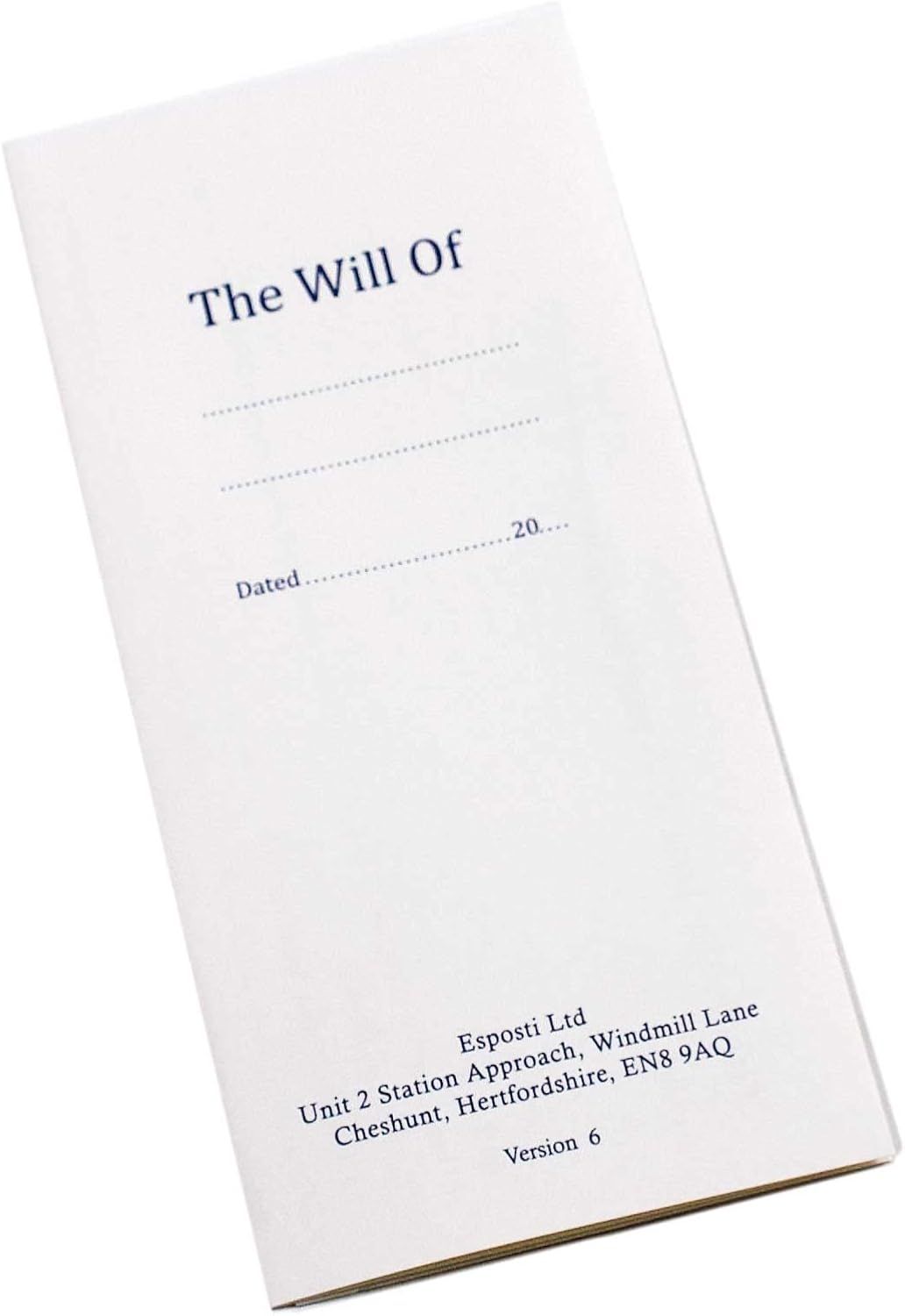 Last Will and Testament Form