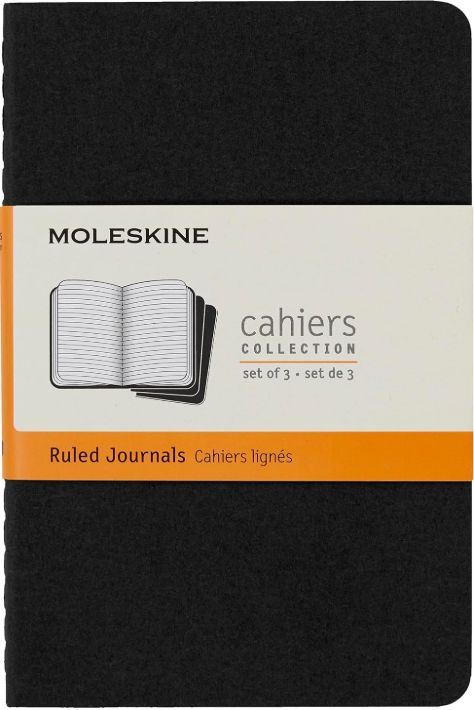 Moleskine Pocket Cahiers Black Set of 3 Ruled Journals Moleskine Pocket Cahiers Black Set of 3 Ruled Journals
