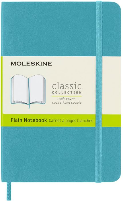 Moleskine Pocket Reef Blue Softcover Plain Notebook