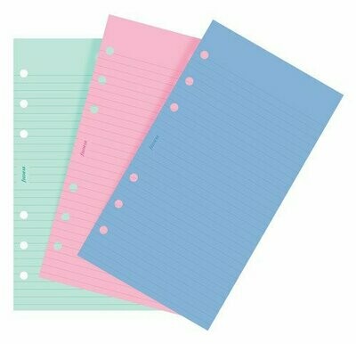 Filofax Personal Fashion Coloured Ruled Notepaper