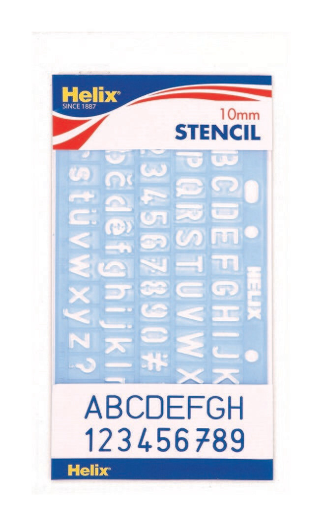 Helix 10mm Lettering Stencil Helix 10mm Lettering Stencil