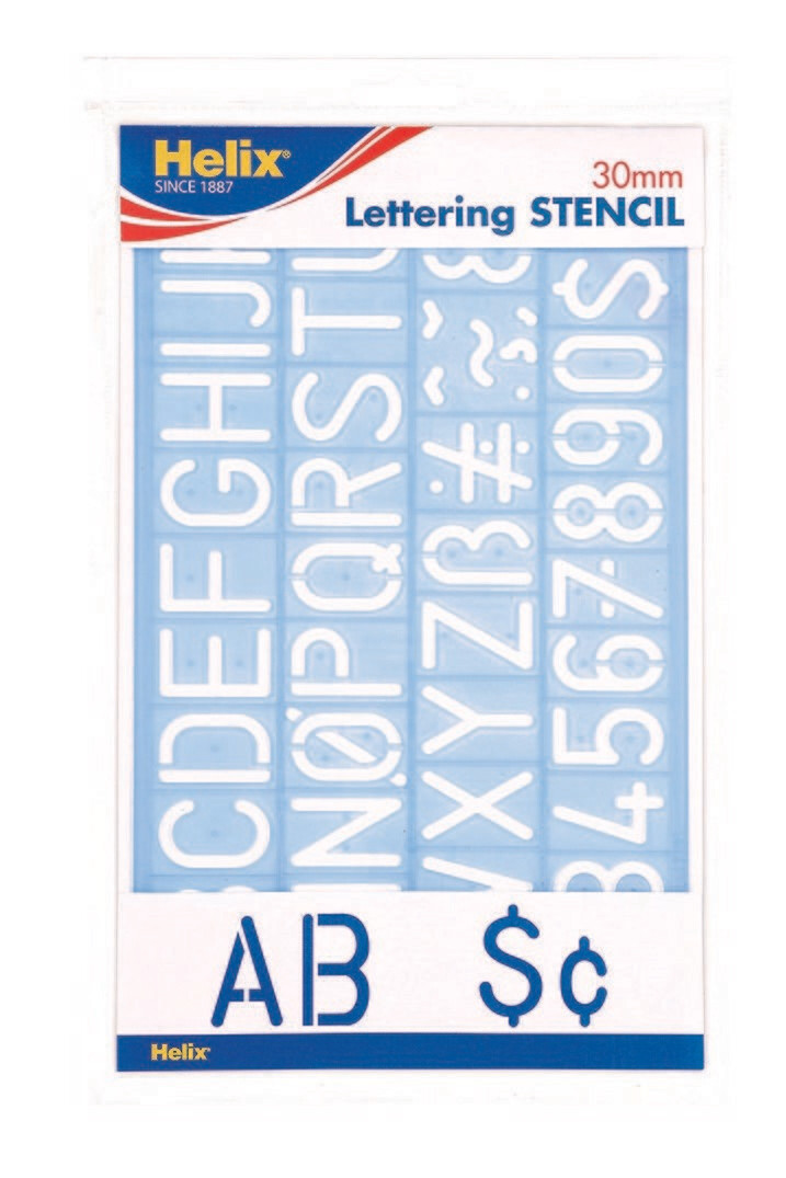 Helix 30mm Lettering Stencil Helix 30mm Lettering Stencil