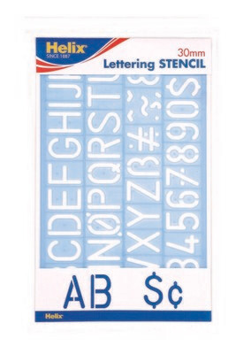 Helix 30mm Lettering Stencil Helix 30mm Lettering Stencil