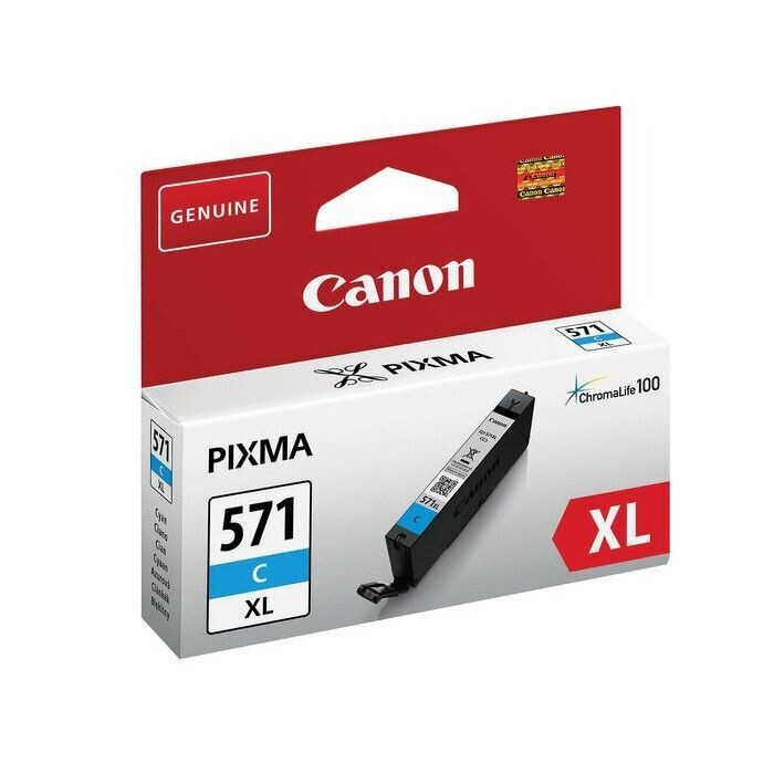 Genuine Canon CLI-571XL High Capacity Cyan Ink Cartridge Genuine Canon CLI-571XL High Capacity Cyan Ink Cartridge