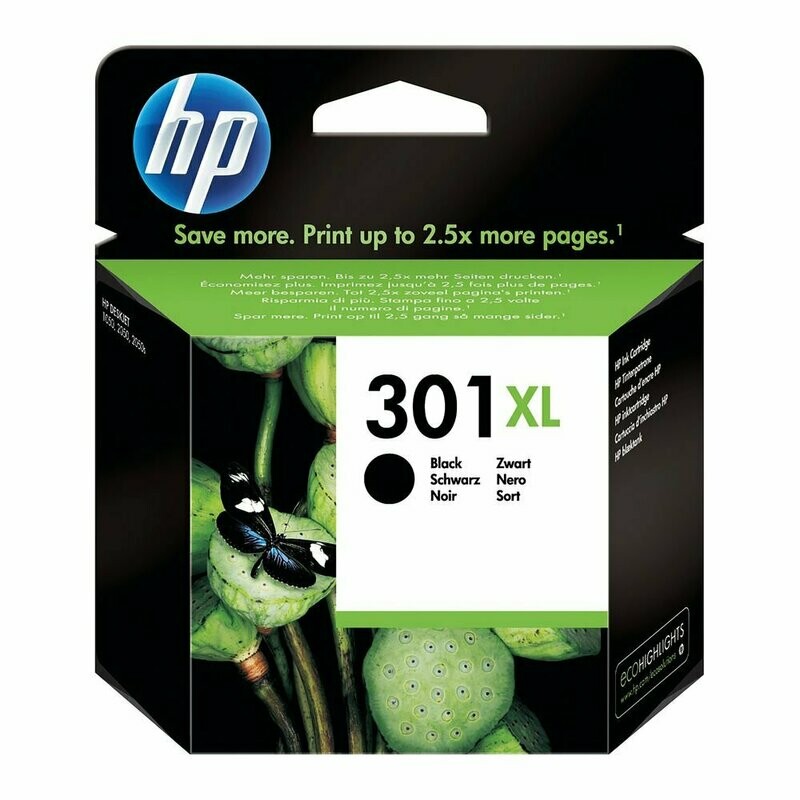 Genuine HP 301XL High Capacity Black Ink Cartridge (CH563EE) Genuine HP 301XL High Capacity Black Ink Cartridge (CH563EE)