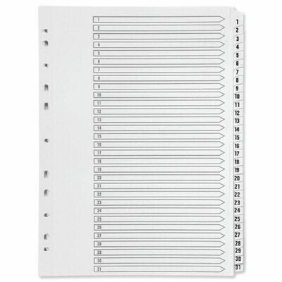 Q-Connect A4 1-31 Index File Divider
