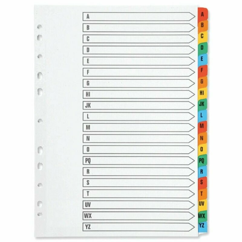Q-Connect A4 A-Z (20-Part) Index File Divider Q-Connect A4 A-Z (20-Part) Index File Divider