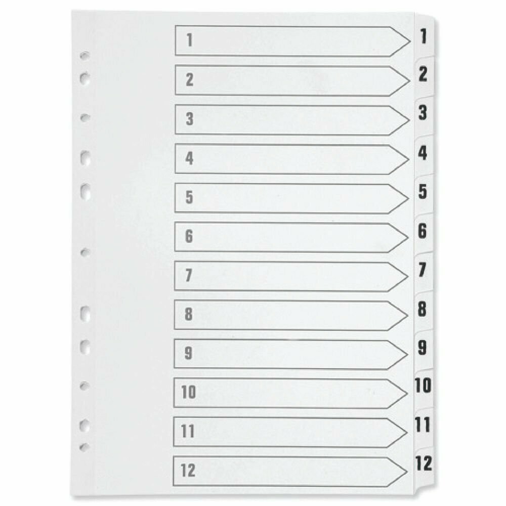 Q-Connect A4 1-12 Index File Divider Q-Connect A4 1-12 Index File Divider