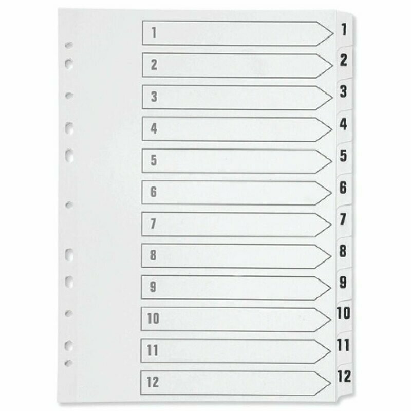 Q-Connect A4 1-12 Index File Divider Q-Connect A4 1-12 Index File Divider