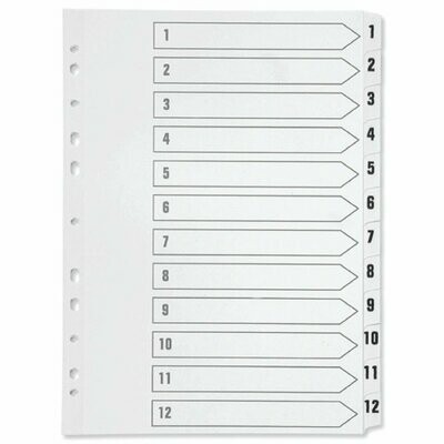 Q-Connect A4 1-12 Index File Divider Q-Connect A4 1-12 Index File Divider