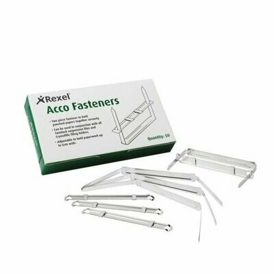Rexel Acco Fasteners 80x50mm Steel (50 Pack) Rexel Acco Fasteners 80x50mm Steel (50 Pack)