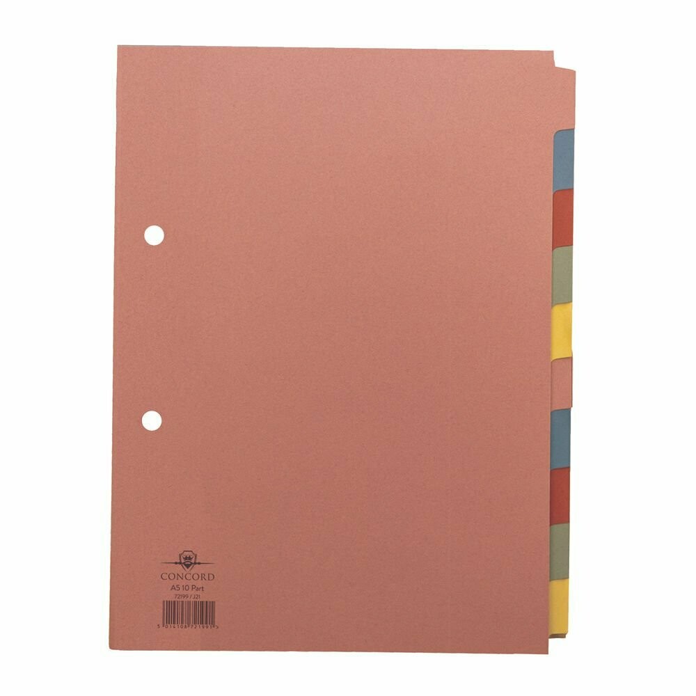 Concord A5 10-Part File Divider