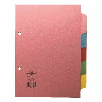 Concord A5 5-Part File Divider