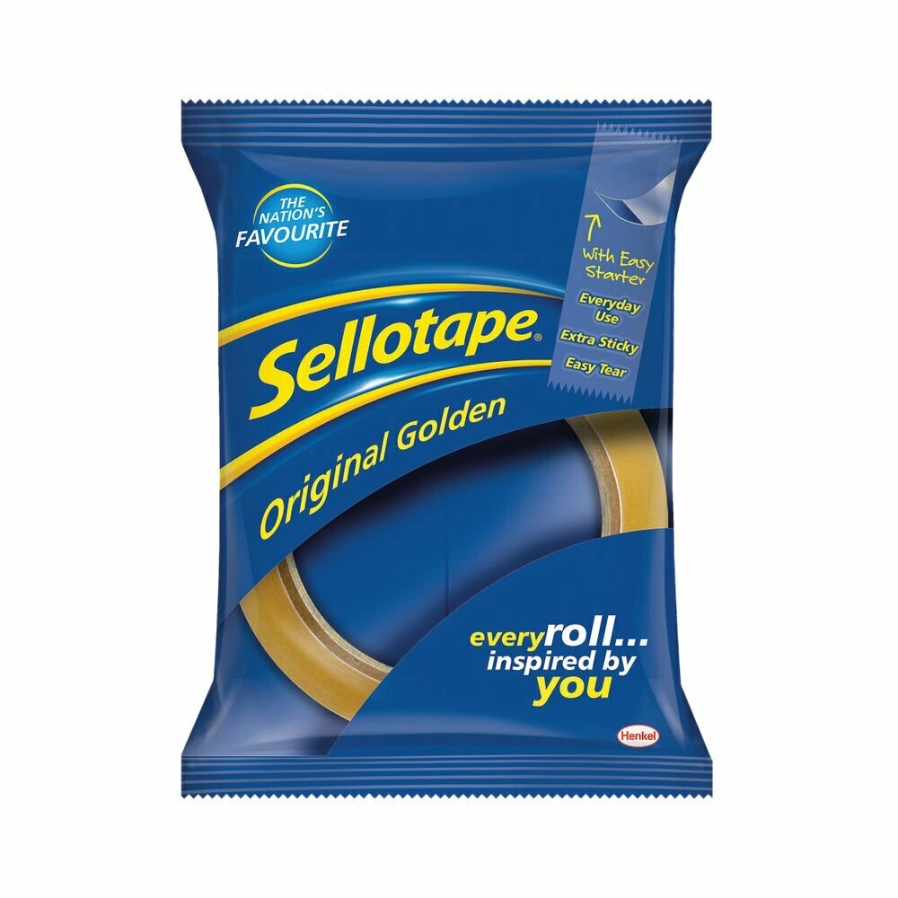Sellotape Original Golden Tape 24mm x 66m Sellotape Original Golden Tape 24mm x 66m