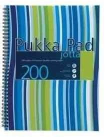 Pukka Pad Stripes A4 Polypropylene Wirebound Jotta Notebook 200 Pages - Blue Pukka Pad Stripes A4 Polypropylene Wirebound Jotta Notebook 200 Pages - Blue