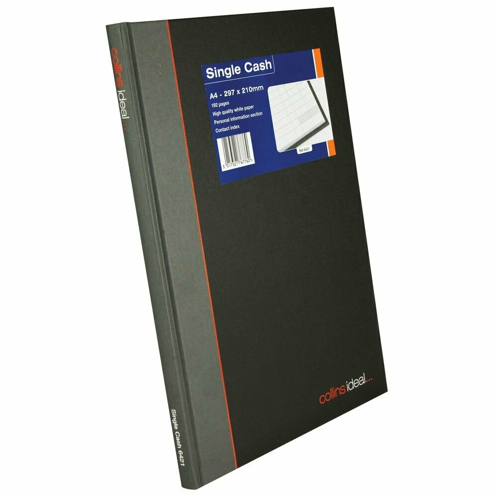 Collins Ideal Book A4 Single or Double Column Cash Book 192 Pages