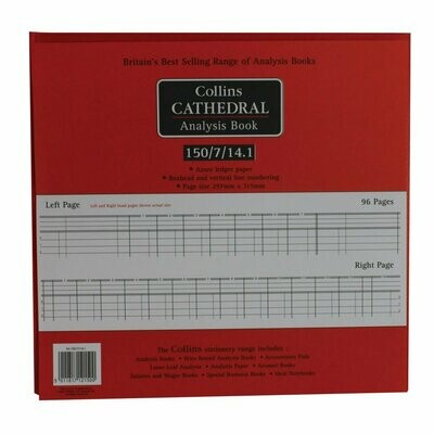 Collins Cathedral 7 Debit/14 Credit Columns 96 Pages Analysis Book Collins Cathedral 7 Debit/14 Credit Columns 96 Pages Analysis Book