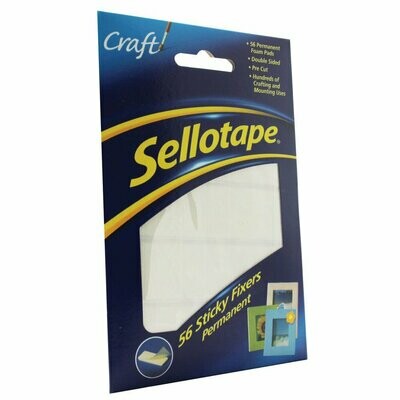 Sellotape Sticky Fixers Permanent 12 x 25mm (56 Pack)