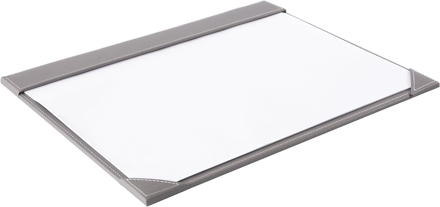 OSCO Grey Faux Leather Desk Mat - A2