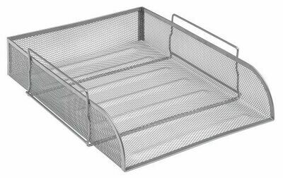OSCO Silver Wiremesh Stacking Letter Tray OSCO Silver Wiremesh Stacking Letter Tray