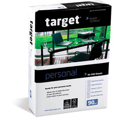 Target Personal A4 White Paper (500 sheets) - 90gsm and 100gsm Target Personal A4 White Paper (500 sheets) - 90gsm and 100gsm