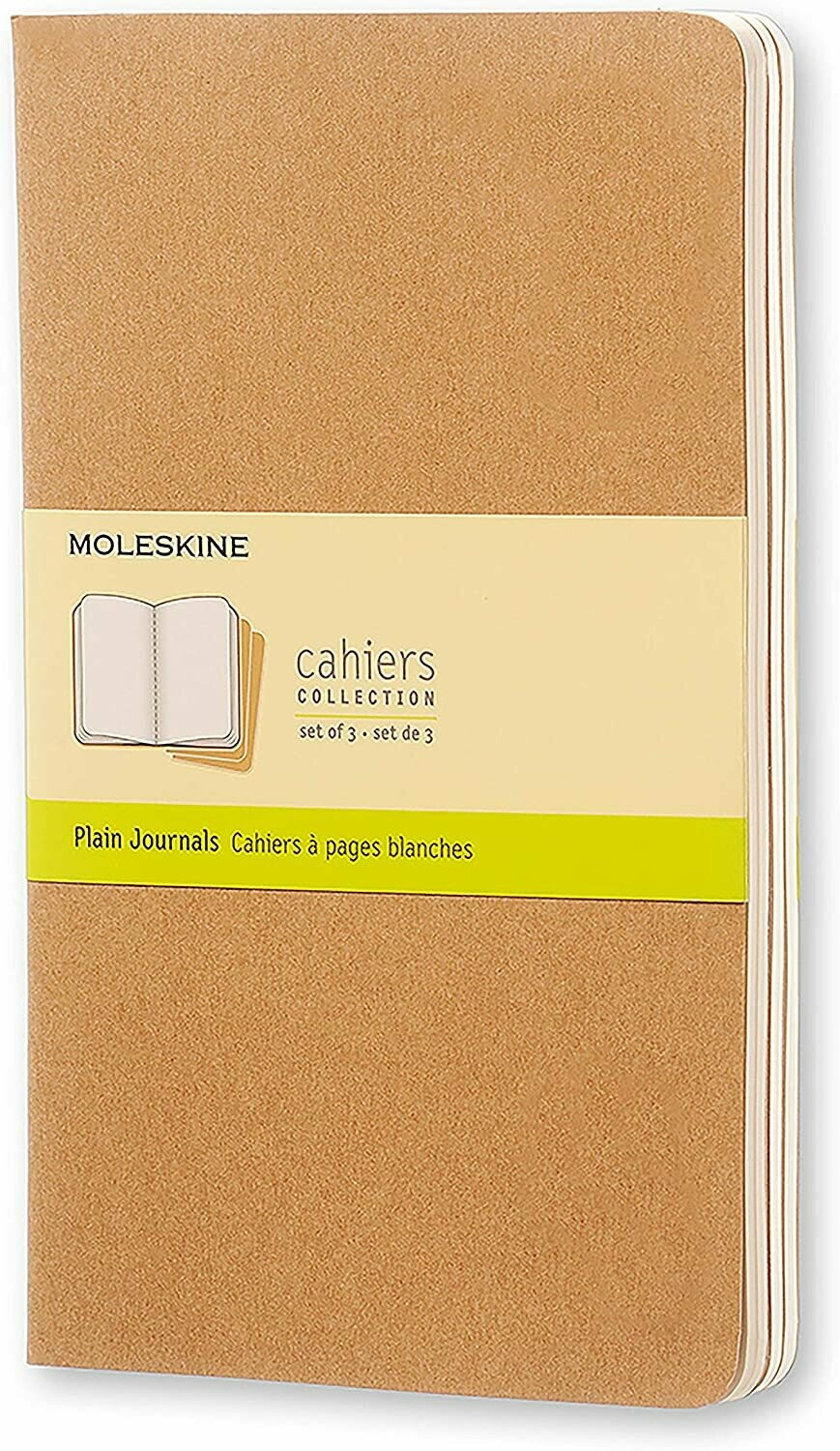 Moleskine Large Cahiers Kraft Plain Journals (set of 3) Moleskine Large Cahiers Kraft Plain Journals (set of 3)