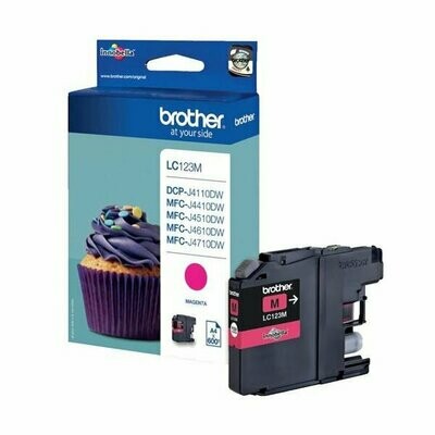 Genuine Brother LC123 Magenta Ink Cartridge Genuine Brother LC123 Magenta Ink Cartridge