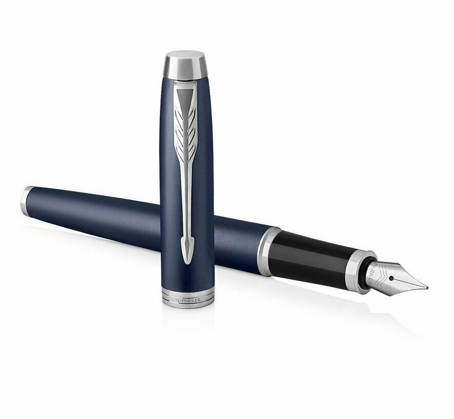 Parker IM Fountain Pen – Matte Blue with Chrome Trim Finish Parker IM Fountain Pen – Matte Blue with Chrome Trim Finish