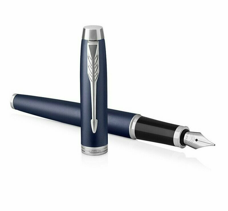 Parker IM Fountain Pen – Matte Blue with Chrome Trim Finish Parker IM Fountain Pen – Matte Blue with Chrome Trim Finish