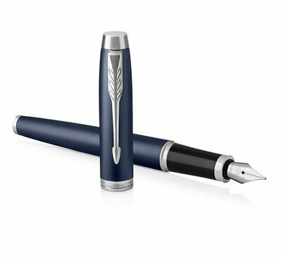 Parker IM Fountain Pen – Matte Blue with Chrome Trim Finish Parker IM Fountain Pen – Matte Blue with Chrome Trim Finish