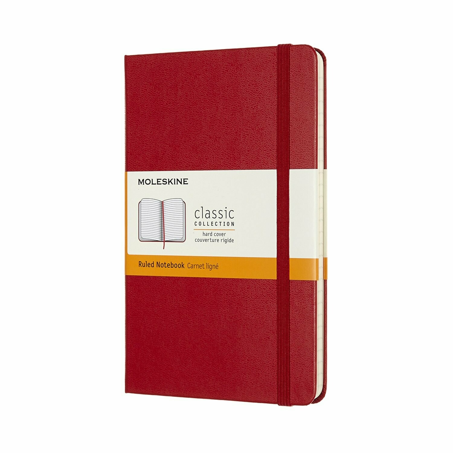 Moleskine Large Scarlet Red Hardcover Ruled Notebook