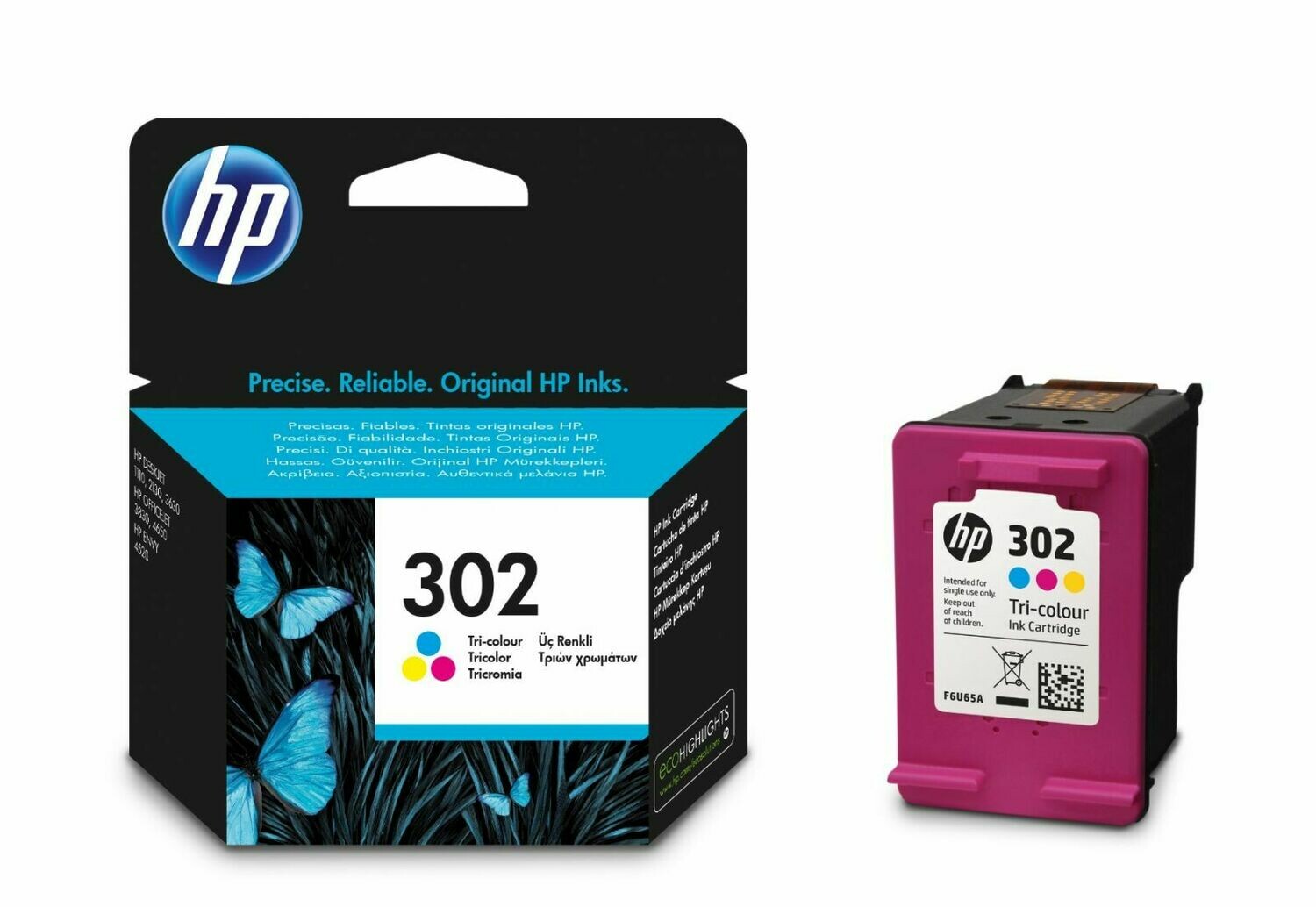 Genuine HP 302 Colour Ink Cartridge (F6U65AE) Genuine HP 302 Colour Ink Cartridge (F6U65AE)