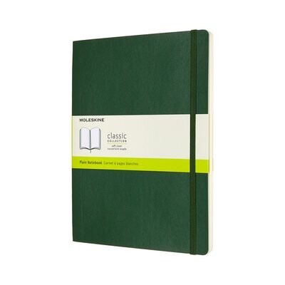 Moleskine Large Myrtle Green Softcover Plain Notebook
