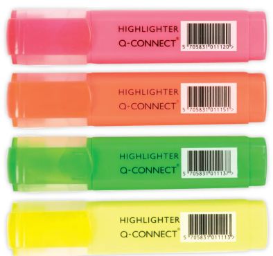 Economy Chisel Tip Neon Highlighters (pack of 4) Economy Chisel Tip Neon Highlighters (pack of 4)