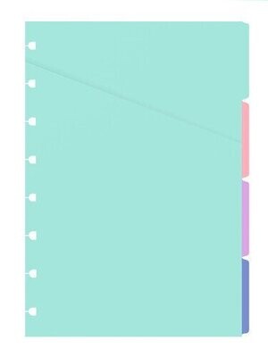 Filofax A5 notebook Pastel Coloured Indices (File Dividers) Filofax A5 notebook Pastel Coloured Indices (File Dividers)