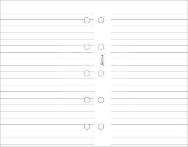 Filofax Mini White Ruled Notepaper Filofax Mini White Ruled Notepaper