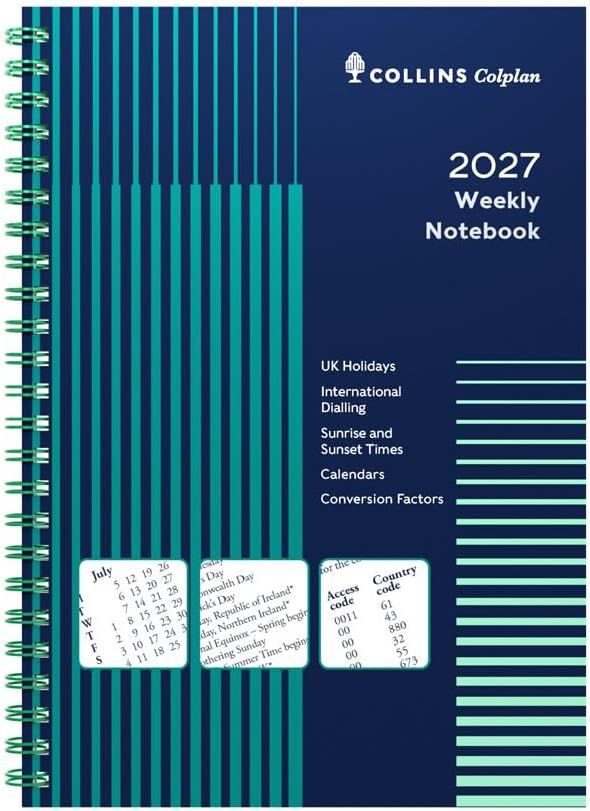 Collins 2027 A5 Weekly Notebook Diary Collins 2027 A5 Weekly Notebook Diary