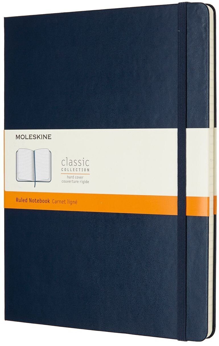 Moleskine Extra Large Sapphire Blue Hardcover Ruled Notebook Moleskine Extra Large Sapphire Blue Hardcover Ruled Notebook
