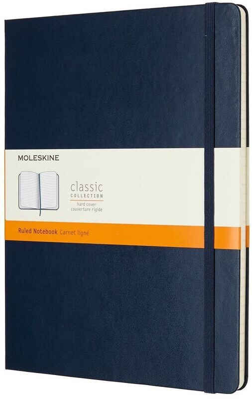 Moleskine Extra Large Sapphire Blue Hardcover Ruled Notebook