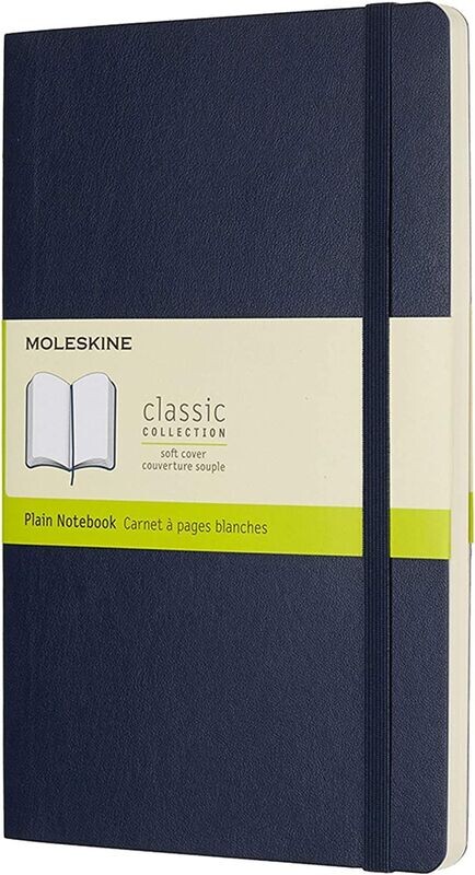 Moleskine Large Sapphire Blue Softcover Plain Notebook Moleskine Large Sapphire Blue Softcover Plain Notebook
