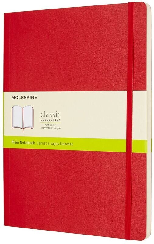 Moleskine Extra Large Scarlet Red Softcover Plain Notebook Moleskine Extra Large Scarlet Red Softcover Plain Notebook