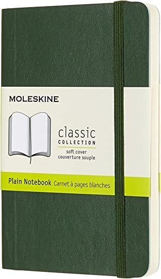 Moleskine Pocket Myrtle Green Softcover Plain Notebook Moleskine Pocket Myrtle Green Softcover Plain Notebook