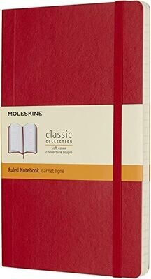 Moleskine Large Scarlet Red Softcover Ruled Notebook Moleskine Large Scarlet Red Softcover Ruled Notebook