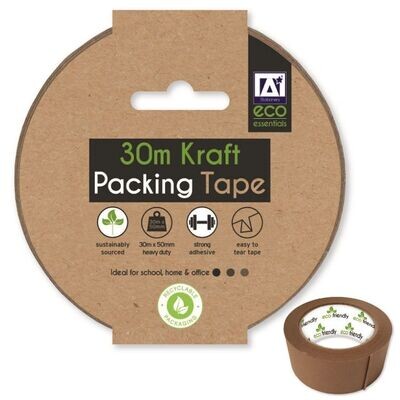 Eco Essentials Kraft Packaging Tape 50mm x 30m Eco Essentials Kraft Packaging Tape 50mm x 30m
