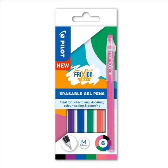 Pilot FriXion Stick Erasable Gel Pens (6 Pack)