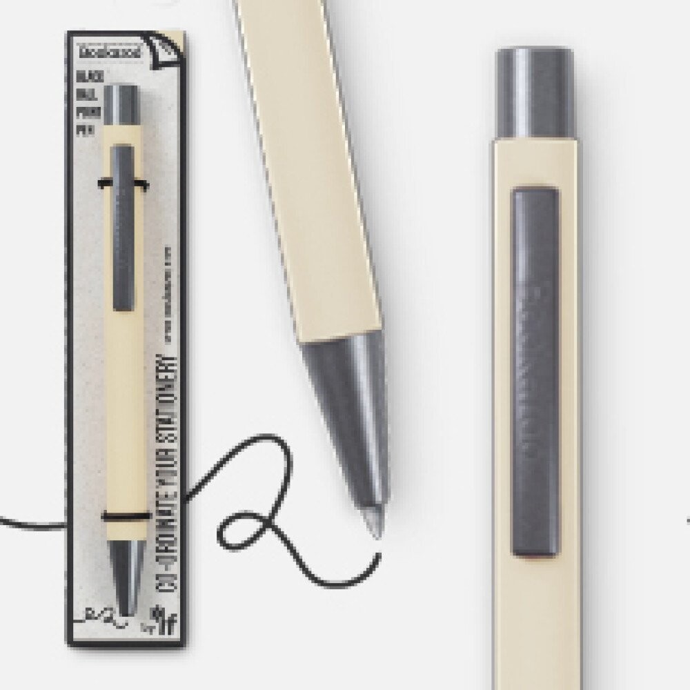 Bookaroo Ballpoint Pen - Cream Bookaroo Ballpoint Pen - Cream