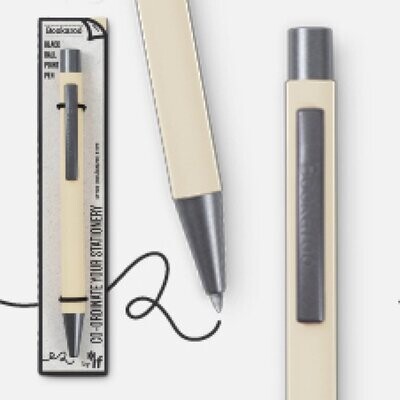 Bookaroo Ballpoint Pen - Cream Bookaroo Ballpoint Pen - Cream