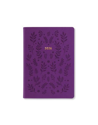 Letts Woodland A6 Week to View Diary 2026 - Purple