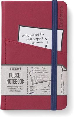 Bookaroo A6 Pocket Notebook - Dark Red