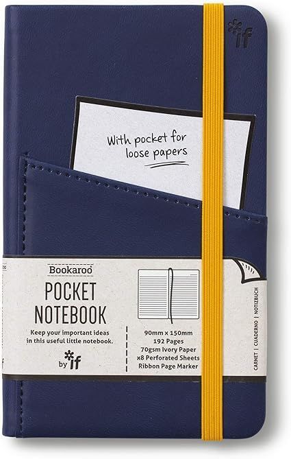 Bookaroo A6 Pocket Notebook - Navy Bookaroo A6 Pocket Notebook - Navy